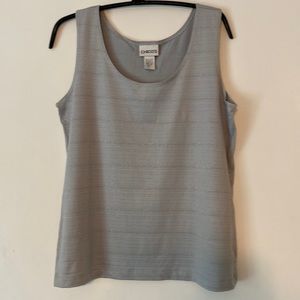 Chico’s Travelers silver shimmery tank - size 1 (8 US)!